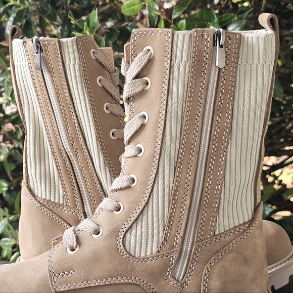 Stella Womens Size 9 / 40 Brown Tan Combat Boots Lace Up NEW - Picture 14 of 17